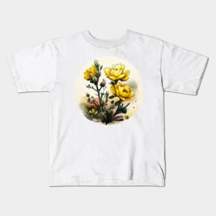 Yellow Flower Kids T-Shirt